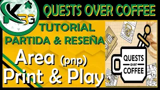 ☕Quest over Coffee☕ | Tutorial, Partida & Reseña🔍 | ✂ Area Print and Play ✂