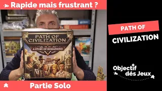Path of civilization - Comment jouer une partie solo avec vidéo règle du jeu de société