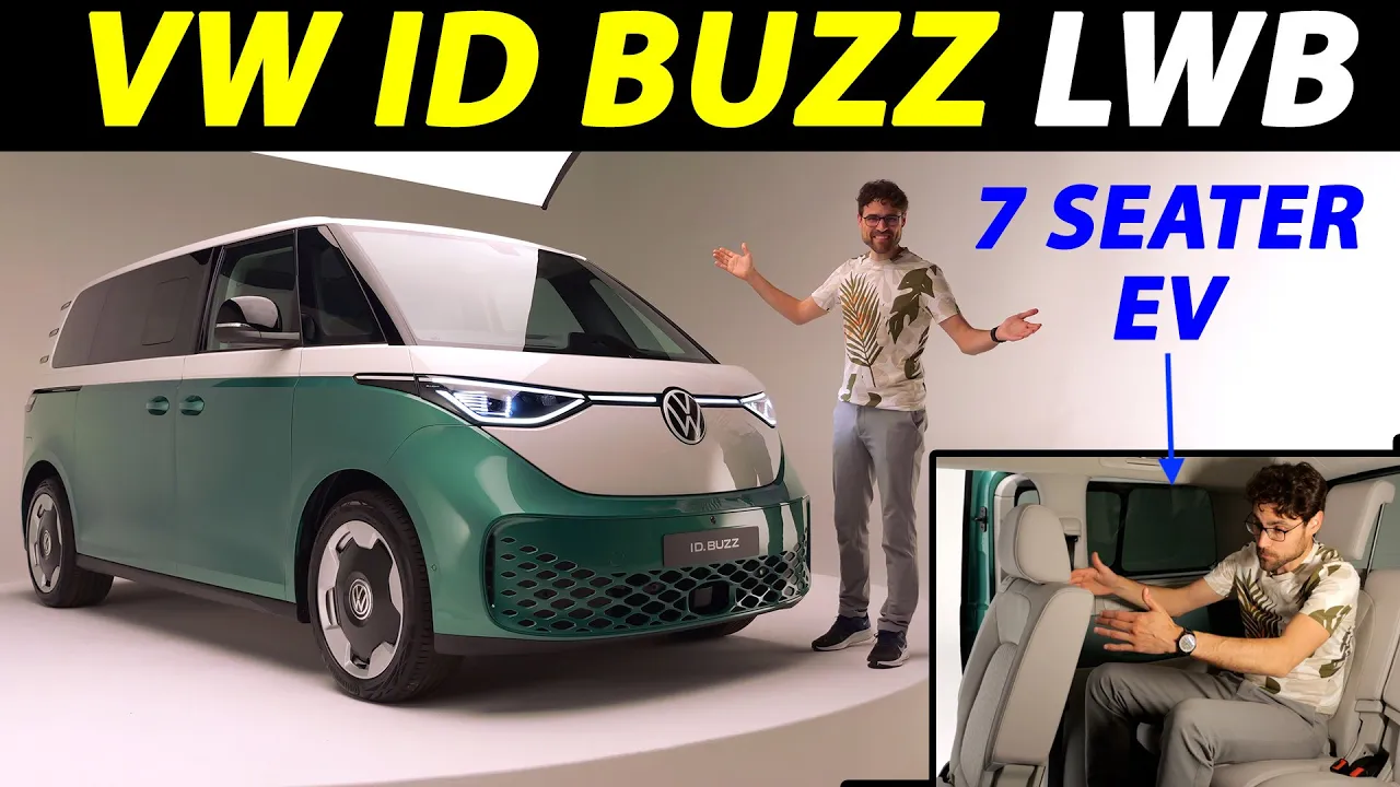 The new VW ID Buzz LWB is a 7-seater electric Microbus!