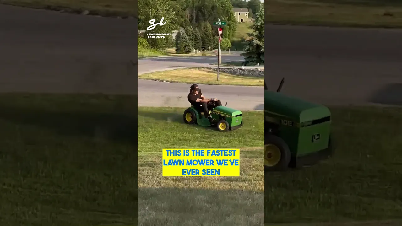 Whilst you're cutting grass, this guy is cutting corners 🤣🔥 #supercarblondie #lawnmower #racing