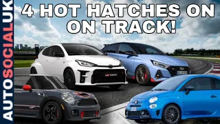 4 Iconic hot hatches on track! Hyundai i20N, Mini GP, Toyota Yaris GR and Abarth 595 Competizone UK