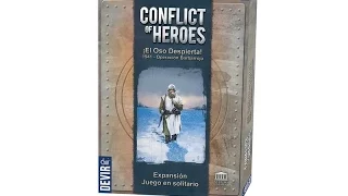 113.1.- Conflict of Heroes: El Oso Despierta . Expansión solitario (Devir): componentes