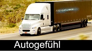 Autonomous driving Freightliner Inspiration Truck on US roads - Daimler Future Truck for real