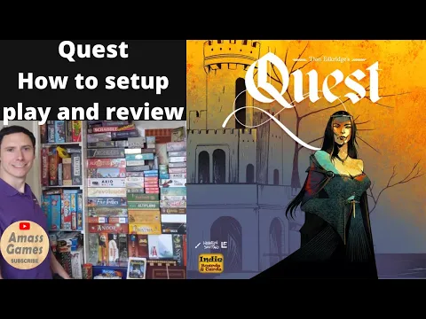 Quest social deduction party board game - how to setup play and review AmassGames Avalon: Resistance