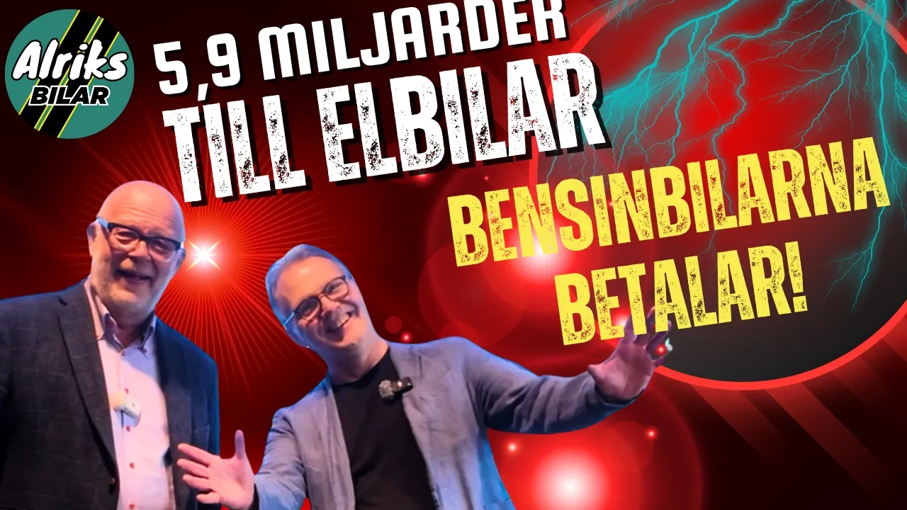 5,9 miljarder till elbilar - bensinbilisterna betalar! Plus: Skattefri el till elbilister!