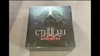The Discriminating Gamer: Cthulhu: Death May Die - Season 4 Expansion unboxing with Ray