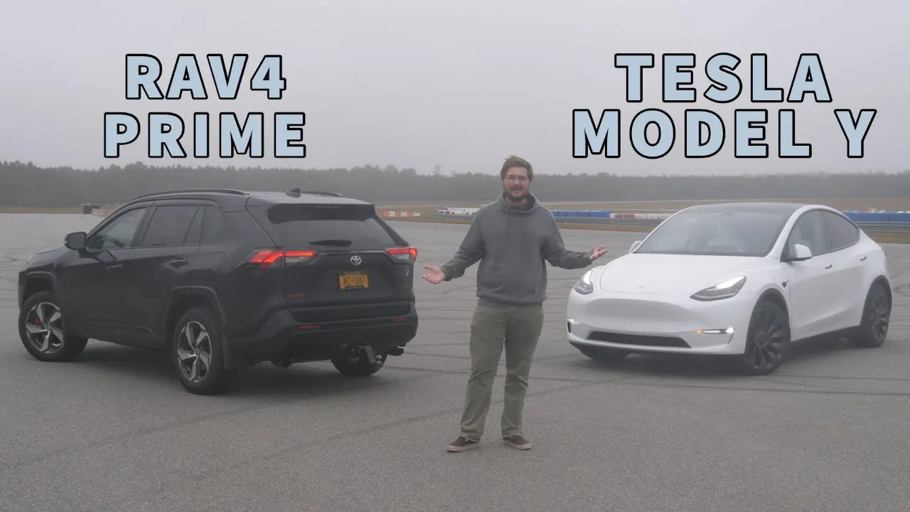 Tesla Model Y vs Toyota RAV4 Prime First Glance Walkaround
