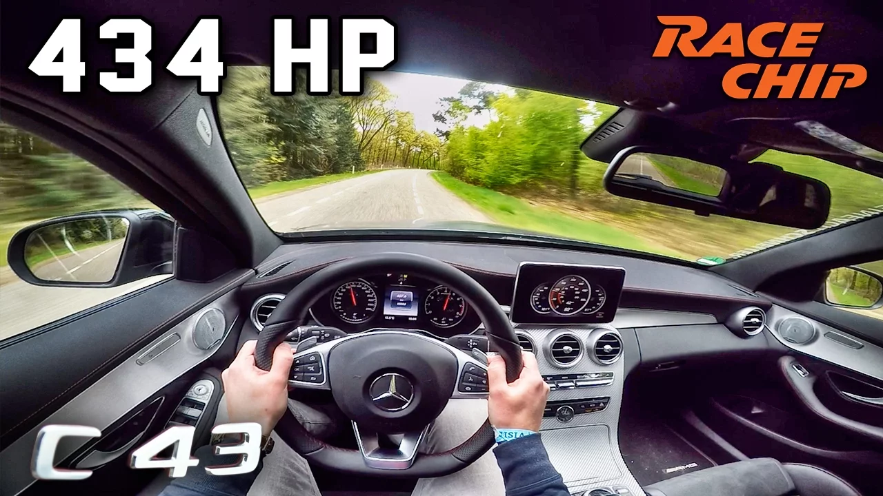 Mercedes AMG C43 POV Test Drive RACECHIP 434 HP by AutoTopNL