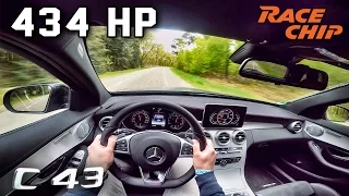 Mercedes AMG C43 POV Test Drive RACECHIP 434 HP by AutoTopNL
