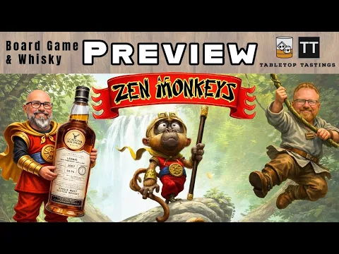 Zen Monkeys and Gordon and MacPhail Ledaig board game whisky pairing