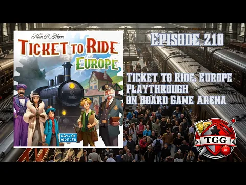 Ticket to Ride: Europe Playthrough on Board Game Arena | Train Route Strategy Gameplay