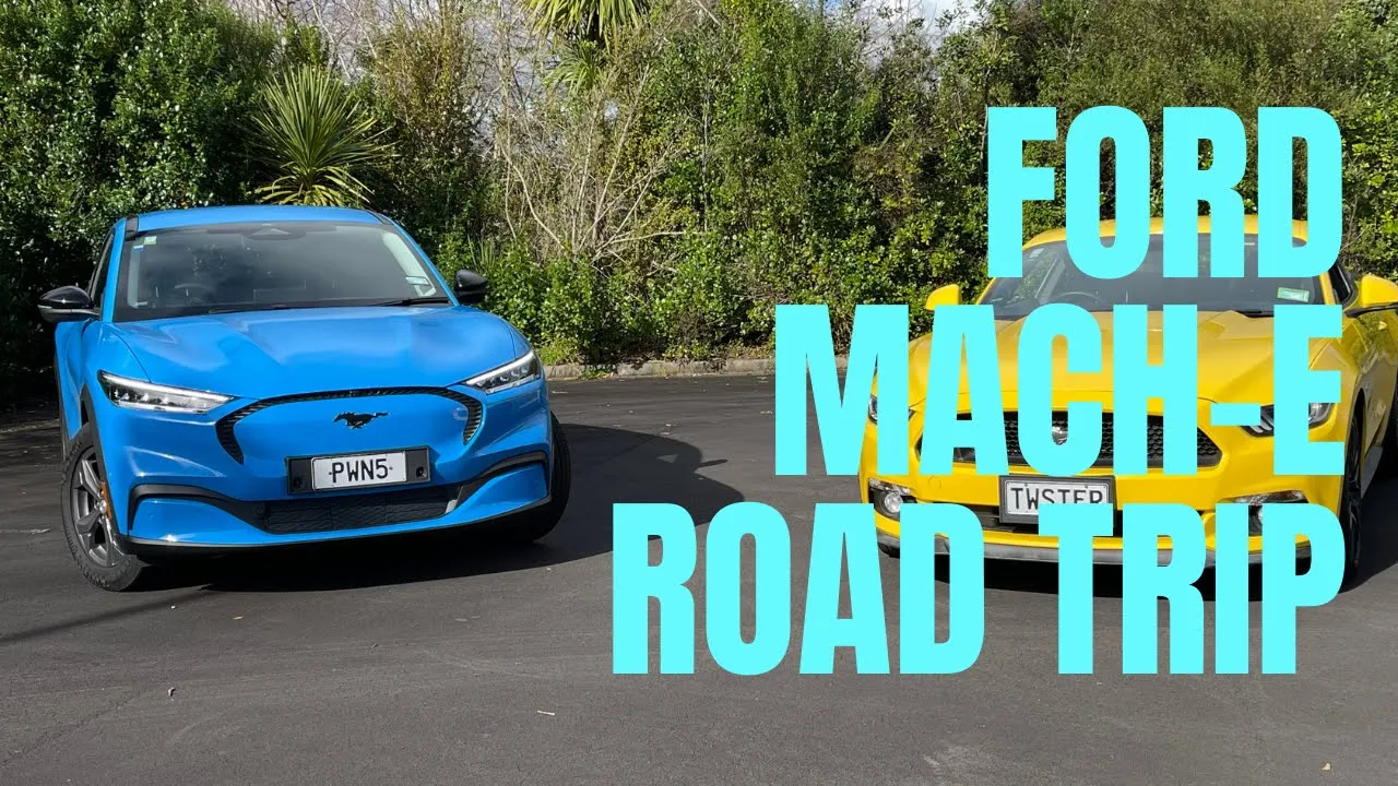 I took a V8 owner on a road trip in a Ford Mustang Mach-e - and swim while we charge...