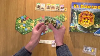 The Quest for El Dorado how to setup play and review AmassGames deck building Knizia Ravensburger 4K