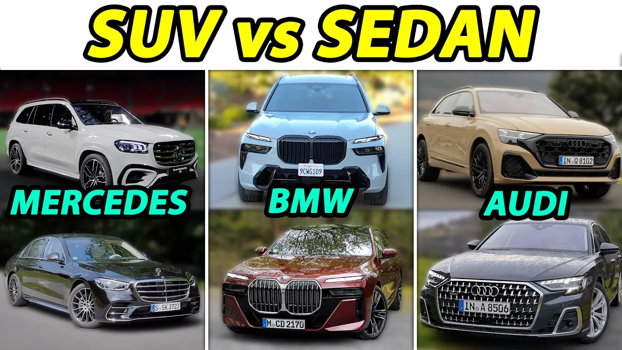 Mercedes S-Class + GLS vs BMW 7 Series + X7 vs Audi A8 + Q8 luxury Sedan vs SUV comparison
