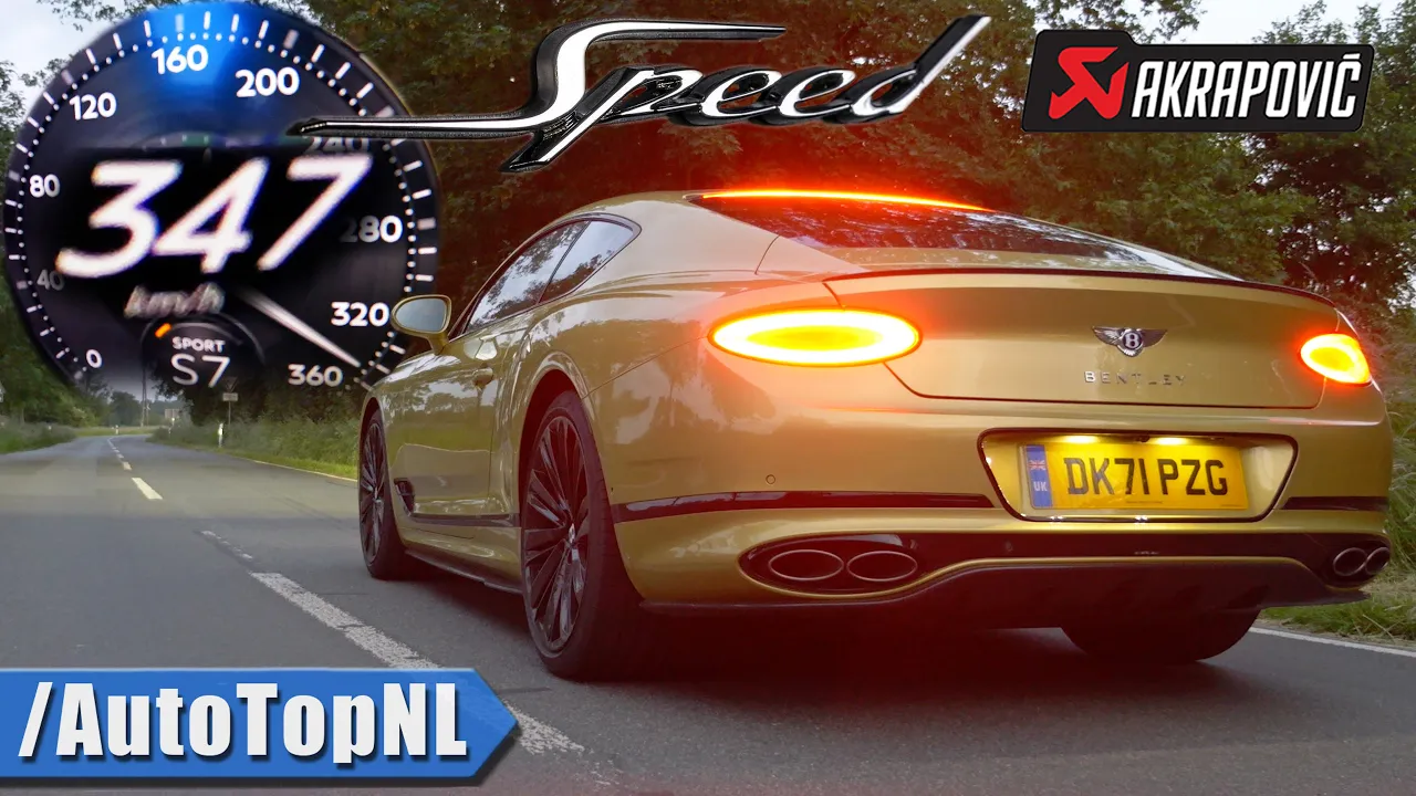 BENTLEY CONTINENTAL GT SPEED 0-347 *INSANE* ACCELERATION TOP SPEED & SOUND by AutoTopNL