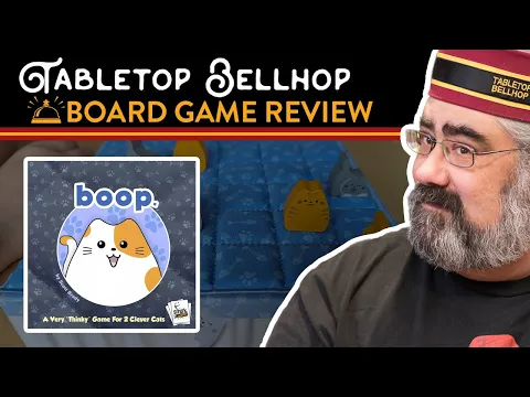 Boop Review, boop. is a very cute & clever two player board game about cats jumping on a bed