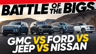 Full-Size SUVs Compared! GMC Yukon vs. Ford Expedition vs. Jeep Grand Wagoneer vs. Nissan Armada