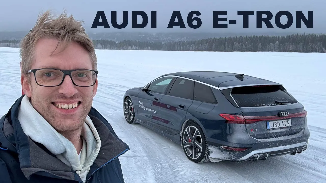 Provkörning av Audi A6 e-tron – åker ut på isen