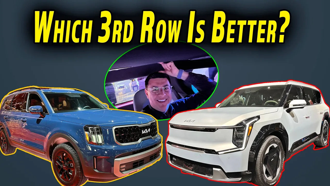 Battle For The Best 3rd Row in America | 2024 EV9 vs 2023 Telluride