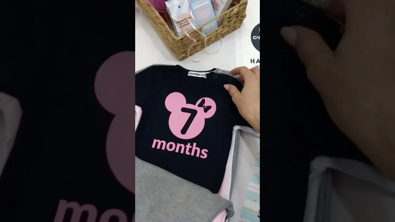 Набор 12 боди по месяцам "Минни" девочка