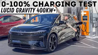 Lucid Gravity DC Fast Charge Testing, Analysis & Comparisons! 400kW + Tesla Supercharger Performance