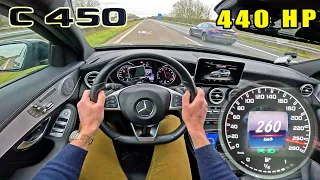 440HP Mercedes C450 AMG on Autobahn!