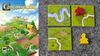 WHAT'S NEW Carcassonne Base Fields, River, Abbots & Gardens, plus PLAYTHROUGH