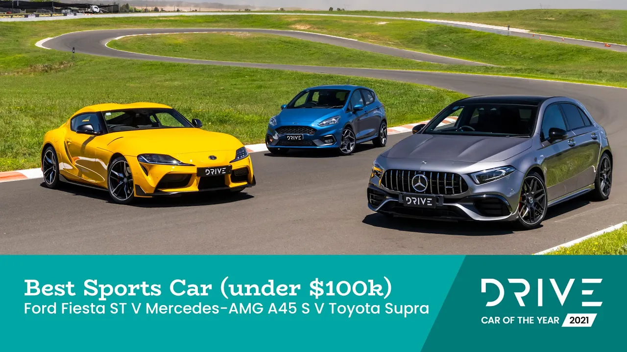 Ford Fiesta ST v Mercedes-AMG A45 S v Toyota GR Supra | Best Sports Car | Drive Car of the Year 2021