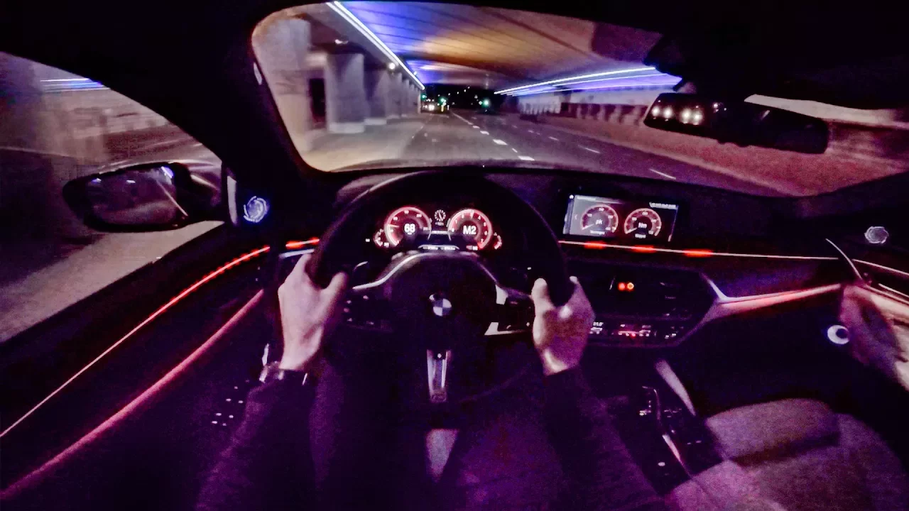 2018 BMW 5 Series M550i xDrive NIGHT POV DRIVE by AutoTopNL