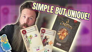 3 Chapters Board Game Review - A Great Blend of Some of My Favorite Card Game Mechanisms!