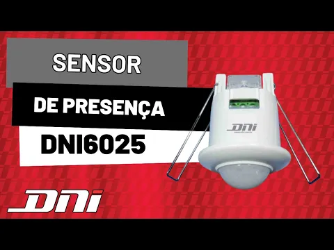 Sensor de Presença Bivolt com Fotocélula Para Embutir No Teto com Chaves Reguladoras 6025 DNI