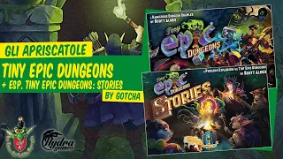 Tiny Epic Dungeons + exp. Stories unboxing [Gli Apriscatole]