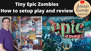 Tiny Epic Zombies deluxe edition board game - how to setup play and review* AmassGames* Gamelyn