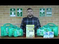 Workplace First Aid Kit - BS8599-1:2019 - Medium video