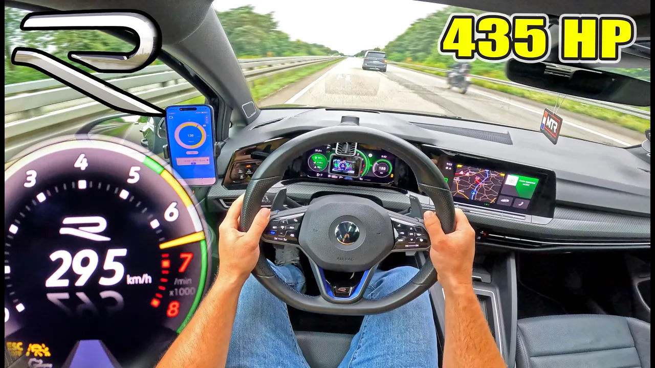 435HP VW GOLF R MK8 // 295KM/H on AUTOBAHN