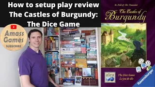 The Castles of Burgundy: The Dice Game - how to setup, play and review by AmassGames