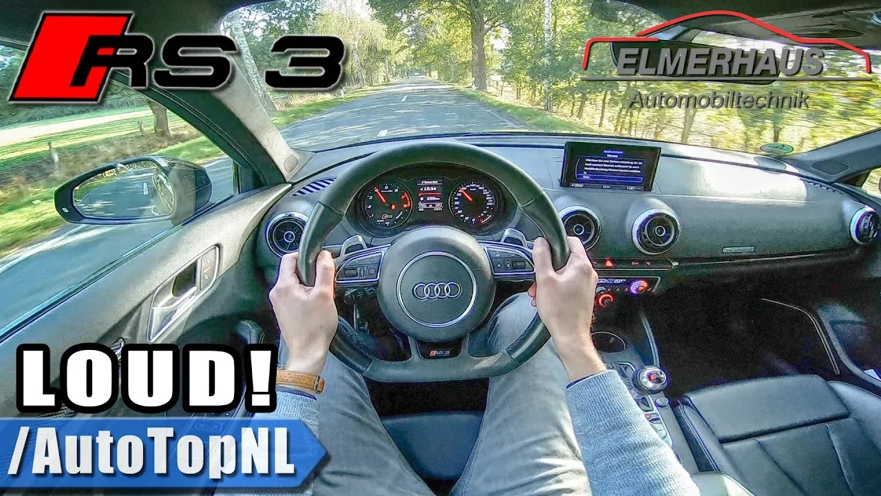 AUDI RS3 2.5 TFSI Elmerhaus LOUD! POPS & BANGS POV Test Drive by AutoTopNL