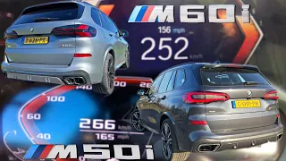 BMW X5 // M50i vs M60i \\ 0-250 1/4 MILE ACCELERATION SOUND & POV