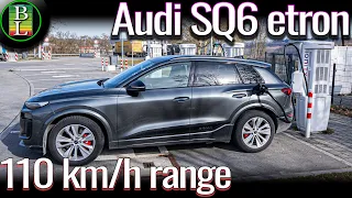 Audi SQ6 E-tron (95kWh) - 110 km/h (68 mph) range test
