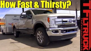 2017 Ford F250 Diesel Highway Towing MPG and 0-60 MPH Review