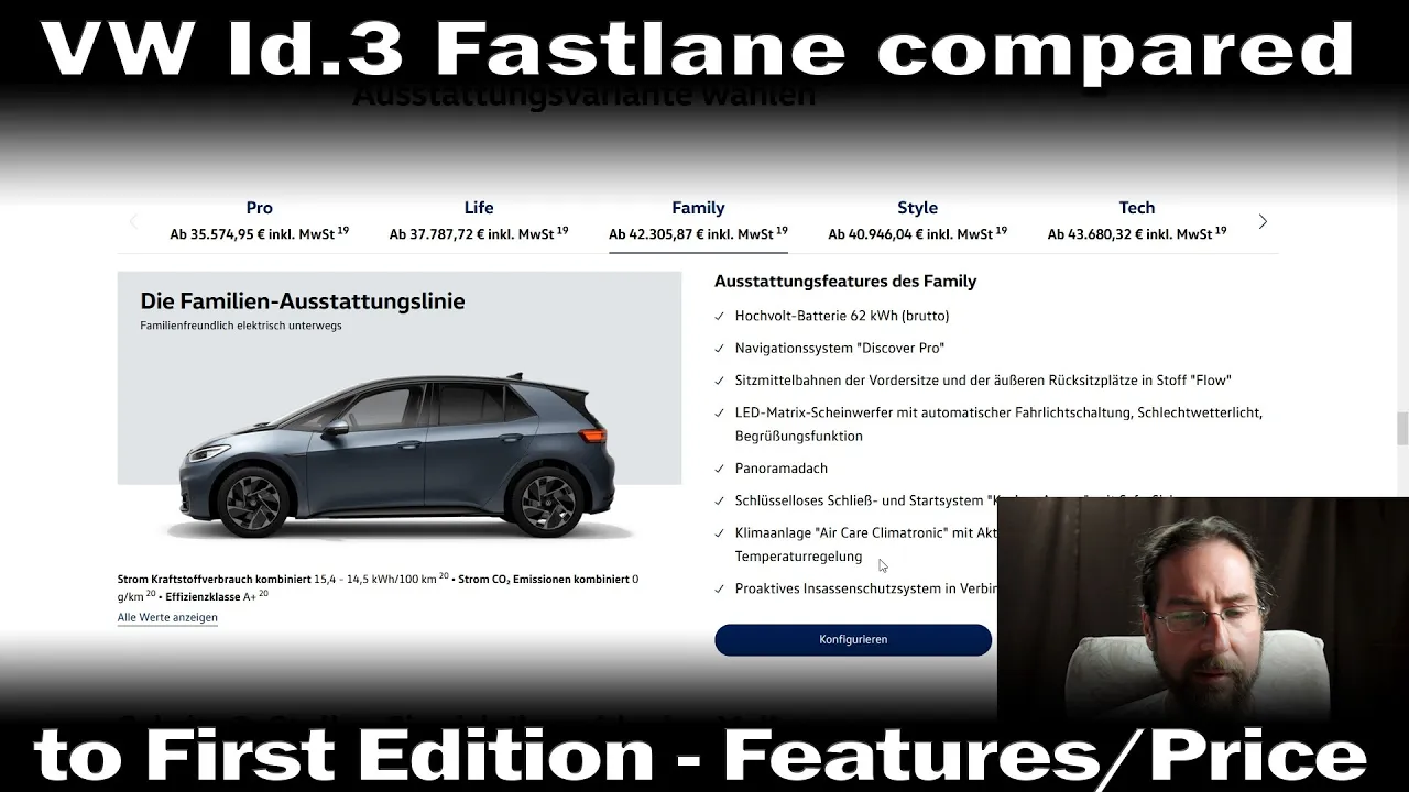 Comparing VW Id.3 First to Fastlane
