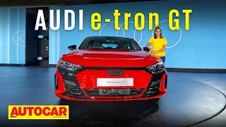 Audi e-tron GT walkaround - Quick and quiet all-electric 4-door coupe | First Look | Autocar India