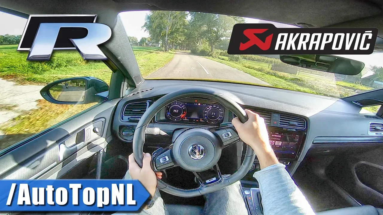 2019 VW Golf R AKRAPOVIC Exhaust POV Test Drive by AutoTopNL