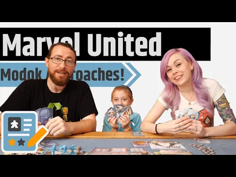 Marvel United Gameplay - Modok vs Black Cat, Nebula & Rocket Racooon