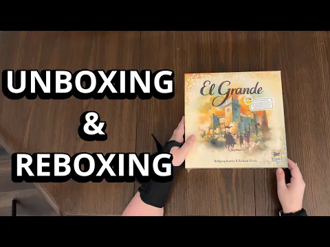 El Grande Board Game - What's Inside the box? - Unboxing & Reboxing with first time Assembly
