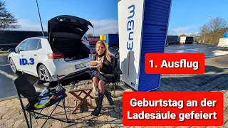 Mit dem VW ID.3 zur Burg Eltz. Geburtstagsfeier an der Ladesäule