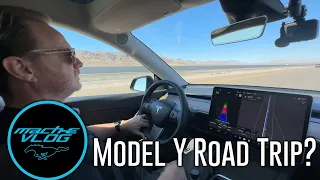 Model Y Road Trip - Mach-E Vlog takes a Tesla to Vegas!