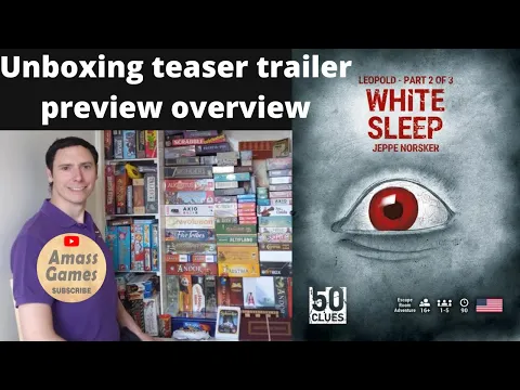 50 Clues: White Sleep board game sequel how to setup play unboxing  escape room * Amass Games *
