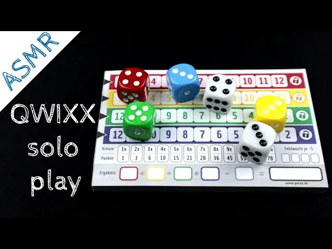 ASMR Solo Board Game Playthrough - QWIXX