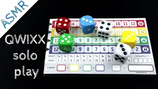 ASMR Solo Board Game Playthrough - QWIXX